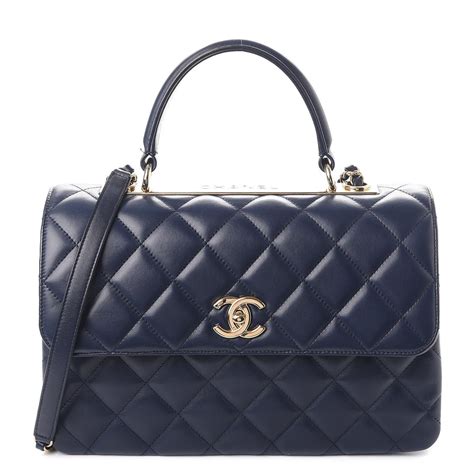 chanel handbags navy blue